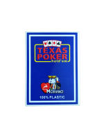 Карты для покера Texas Poker 100% пластик, Италия, синяя рубашка