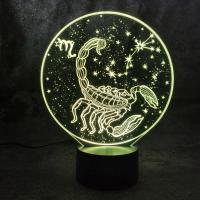 3D ночник Зодиак - Скорпион