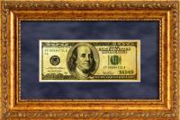 Картина на сусальном золоте «Сто долларов США»