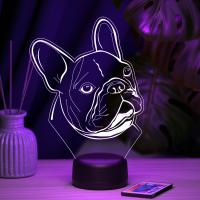 3D ночник Бульдог