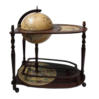 Глобус-бар напольный со столиком "New World", d=33 см (современная карта мира на английском языке)
