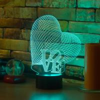 3D ночник Сердце LOVE