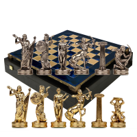 Шахматный набор "Битва Титанов" (36х36 см), доска синяя