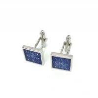 Запонки Cufflinks Inc. Синий квадрат с ромашками, CF50