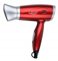 Фен Adler складной AD 2220 1400 Вт, Красный