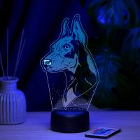 3D ночник Доберман