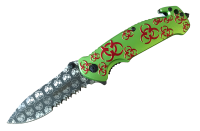 Нож Z-Hunter Spring складной, зеленый Biohazard, ZB-052GNR