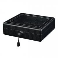Шкатулка LuxeWood  для хранения  15-ти часов, арт.LW15-11C, черная "карбон"