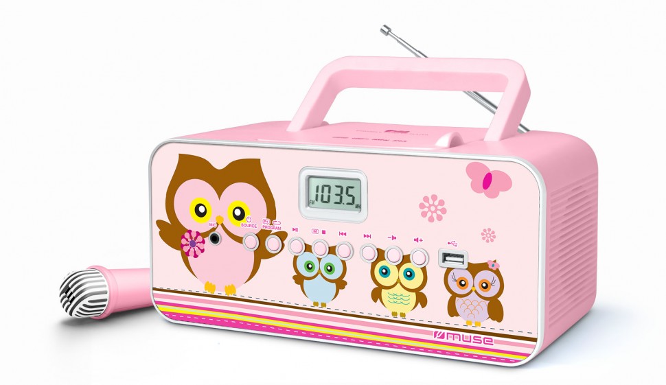 Магнитола Muse М-29 КP, компактное радио SING-A-LONG, CD, MР3