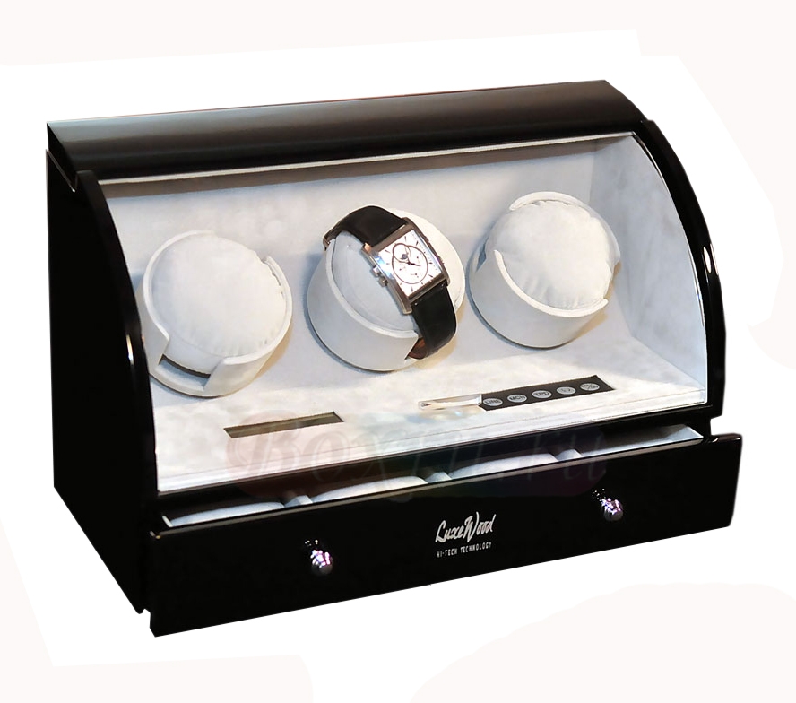 Шкатулка для подзавода 3х часов Luxewood LW323-1 + GD