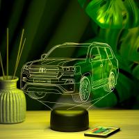 3D ночник Автомобиль Land Cruiser 200