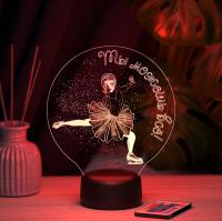 3D ночник Фигуристка #2