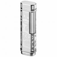 Зажигалка Caran d'Ache White Lacquer High Plate & Dia Silver