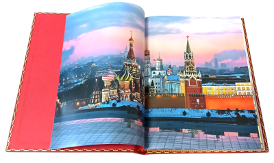 Книга Москва на китайском языке. Подарочный набор с плакеткой