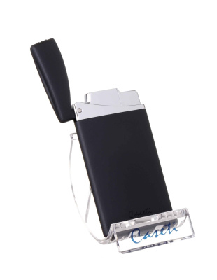 Зажигалка Caseti, турбо, плоское пламя, супертонкая, черная
