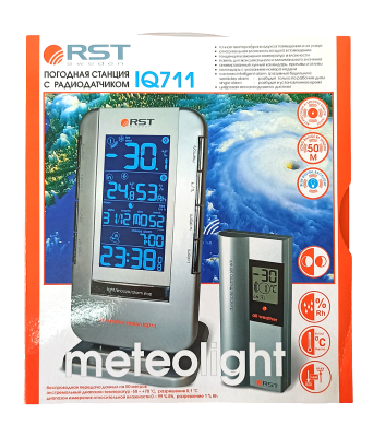 Электронный термометр гигрометр с радиодатчиком IQ711, RST02711 