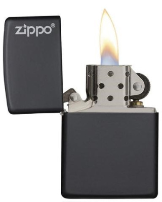 Зажигалка ZIPPO Classic с покрытием Black Matte, латунь/сталь, чёрная, матовая, 38x13x57 мм