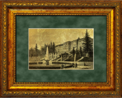 Картина на сусальном золоте «Петергоф, дворец»