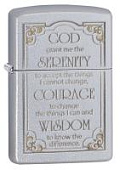 Зажигалка ZIPPO Classic с покрытием Satin Chrome™, латунь/сталь, серебристая, матовая, 38x13x57 мм