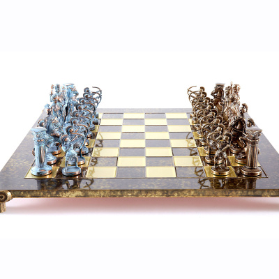 Шахматный набор "Античные войны" (44х44 см), доска коричневая