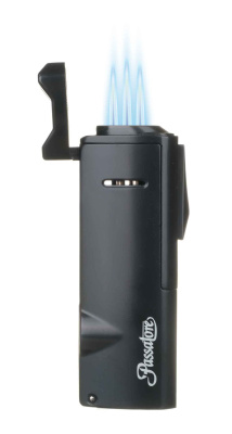 Зажигалка сигарная Passatore, тройное пламя, черная