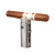 Зажигалка сигарная Passatore, тройное пламя, с пробойником и сигарным ложементом, серебристый антик 234-552