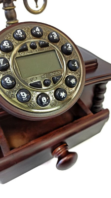 Ретро-телефон кнопочный Портье, с ящиком