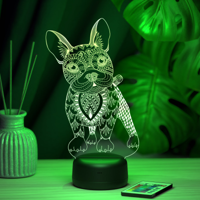 3D ночник Французский бульдог