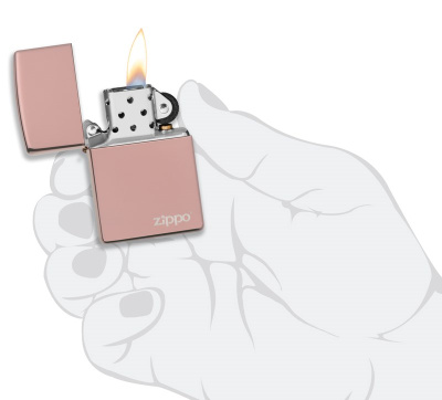 Зажигалка ZIPPO Classic с покрытием High Polish Rose Gold, латунь/сталь, розовое золото, 38x13x57 мм