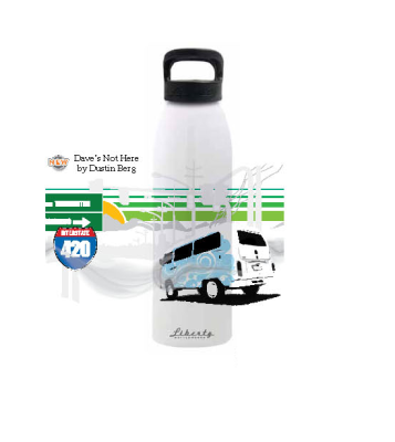 фляга Cotton-Mouth Dave s Not Here by Dustin Berg / 710 мл. / белая / коробка / Liberty
