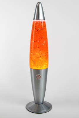 Лава-лампа 41см Оранжевая/Блёстки (Глиттер)