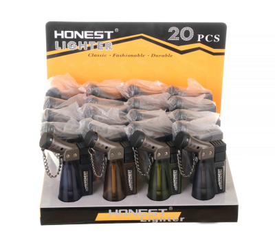 Зажигалка сигарная Honest, турбо (20 штук в упаковке)