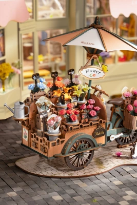 Деревянный конструктор Цветочная тележка Robotime Blossom Cart
