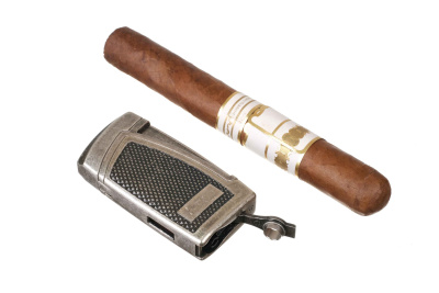 Зажигалка сигарная Passatore, двойное пламя, с пробойником, серебристый антик  234-542