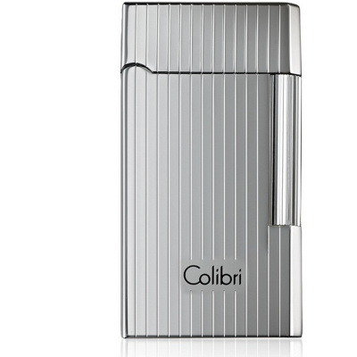 Кремниевая зажигалка Colibri WELLINGTON FTR-261008, серебряная