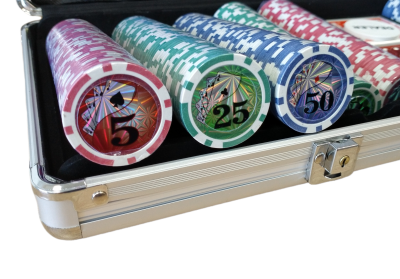 Набор для покера "Royal Flush" глянцевый на 500 фишек (арт. pkrj500)