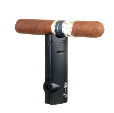 Зажигалка сигарная Passatore, тройное пламя, черная