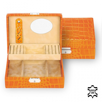 Шкатулка для украшений Sacher, оранжевая, кожа, 13.107.105443
