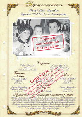 Родословная книга «Художественная», белая с полумесяцем Родословная книга «Художественная», белая с полумесяцем