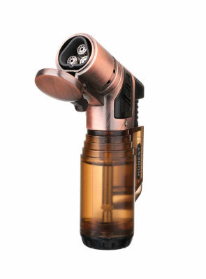 Зажигалка сигарная Honest, тройное пламя, бронза