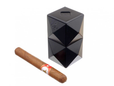 Зажигалка настольная Colibri Quasar, тройное турбопламя, Черный лак