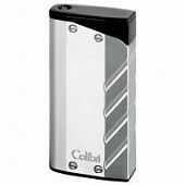 Турбо зажигалка Colibri Torque silver finish with a matte black/double jet flame