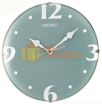 Настенные часы Seiko, QXA515MN, в голубом корпусе 