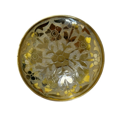 Конфетница из латуни золотистая D=15.5 см