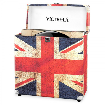 Комплект "Great Britain" проигрыватель и кейс для пластинок (GPO Jam + Victrola VSC-20-UK)