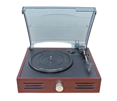 Виниловый проигрыватель Suprem с Bluetooth, 33/45/78, с пластиковой крышкой, T105