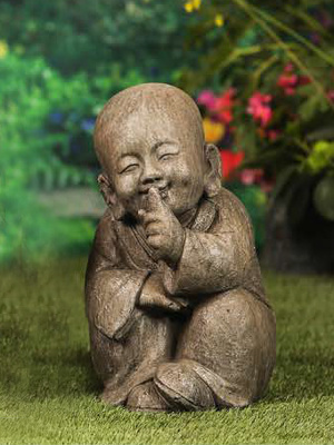 Фигура садовая Маленький Будда "Ничего не скажу"