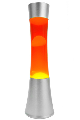 Лава-лампа 39см Желтая/Красная (Воск) Silver