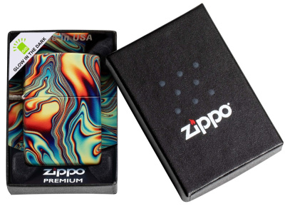 Зажигалка ZIPPO Swirl с покрытием Glow In The Dark Green, латунь/сталь, разноцветная, 38x13x57 мм Зажигалка ZIPPO Swirl с покрытием Glow In The Dark Green, латунь/сталь, разноцветная, 38x13x57 мм