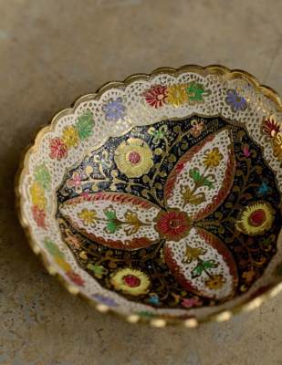 Конфетница цветная темная эмаль